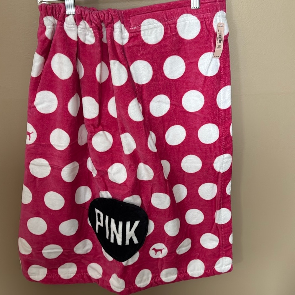 NWT PINK shower bath towel wrap